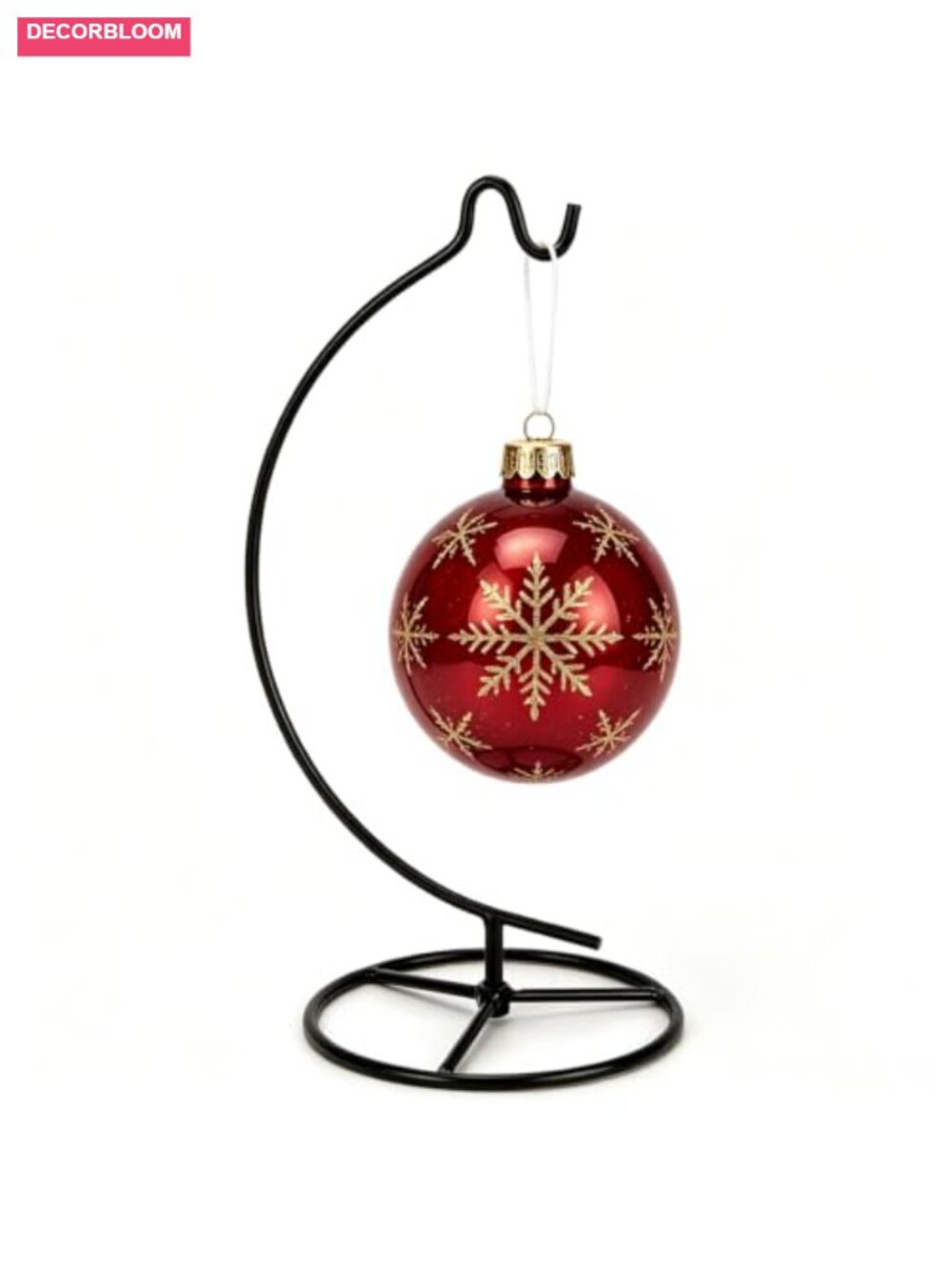 11 Inch Iron Ornament Display Stand Hanging Glass Ball Holder Tabletop Decor